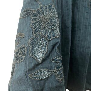 Haut Paysan J. Jill à Imprimé Floral Bleu – Taille S, Taille Smocked, Occasion Parfait état